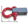 thumbnail image 1 of The Big One! ''Patriot Red'' MEGA SHACKLE BRACKET (steel) + LOCKABLE PIN (with 1 inch MEGA D-shackle) (OFF-ROAD RECOVERY), 1 of 1