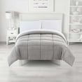 thumbnail image 1 of The Big One Plush Down-Alternative Reversible Comforter - Gray Pinstripe, 1 of 4