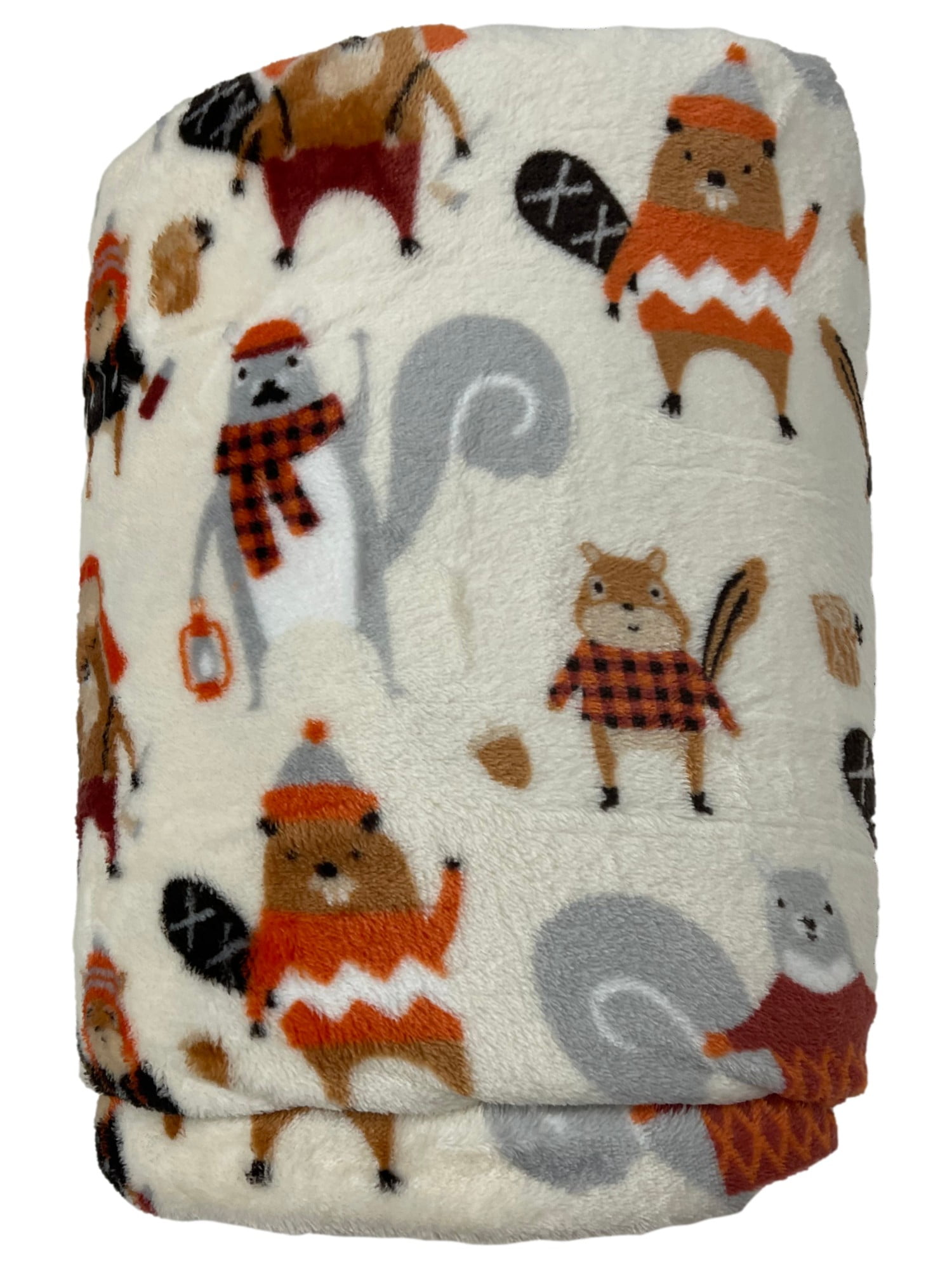 The Big One Plush Lodge Critters Oversized Throw Blanket, 5 ft x 6 ft
