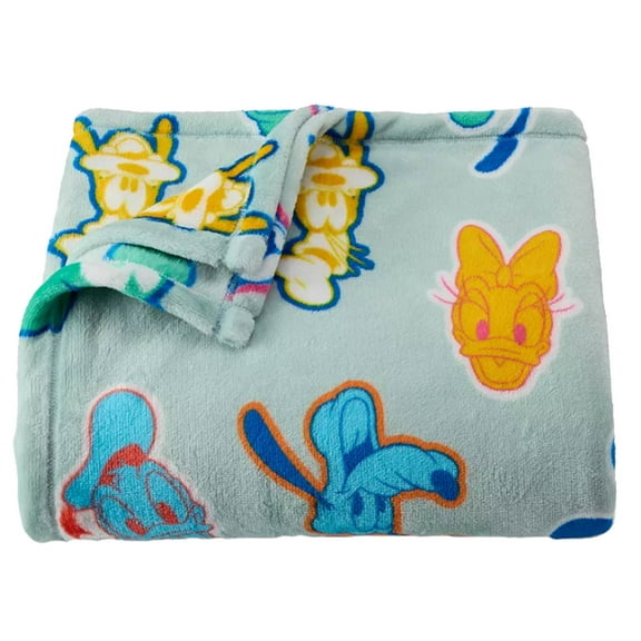 The Big One Modern Throw Blanket Mickey Minnie Friends 60 x 72 Neon Multicolor