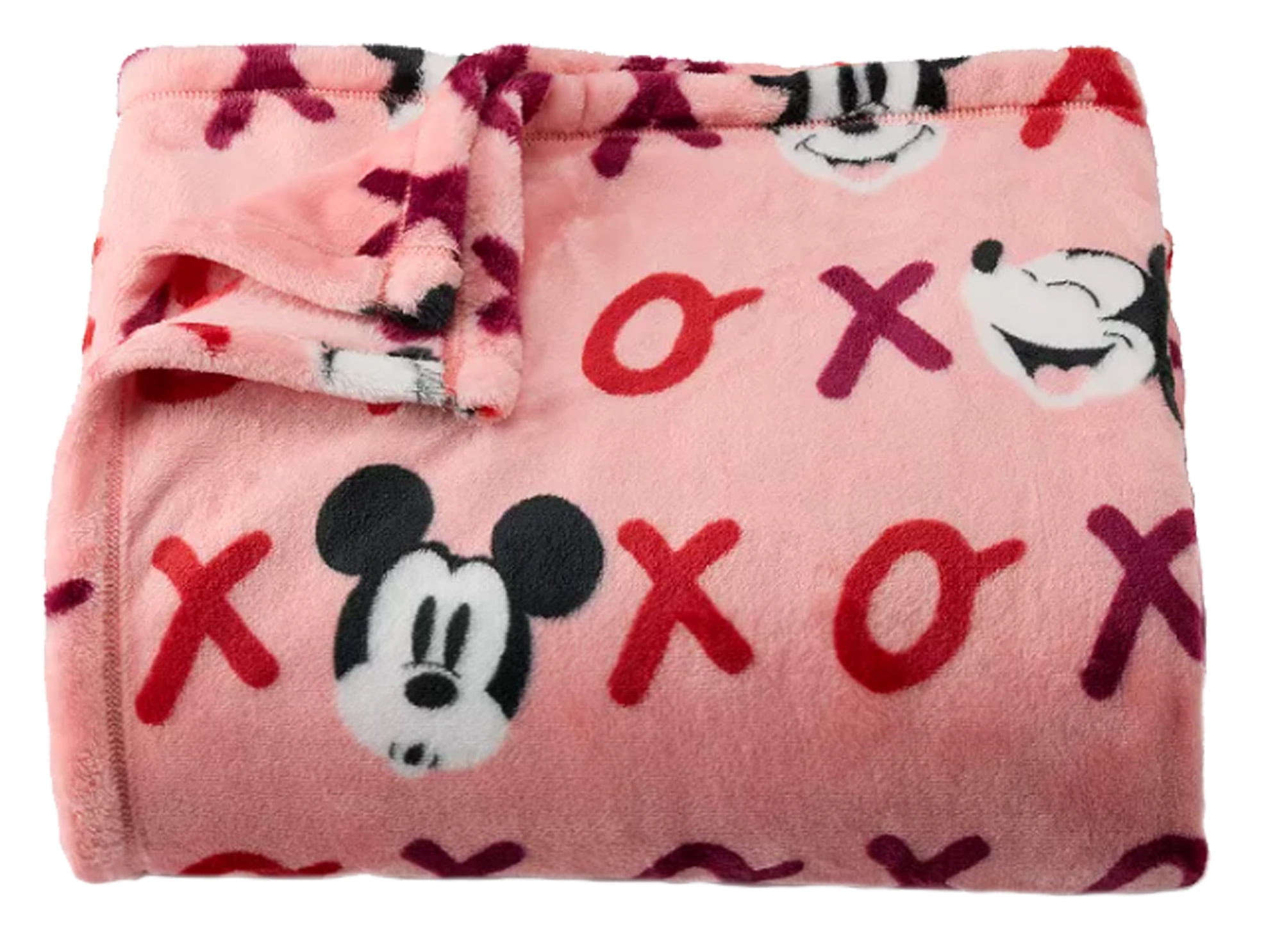 The Big One Plush Throw Blanket Mickey Minnie Pink XO Polyester 60 x 72 ...