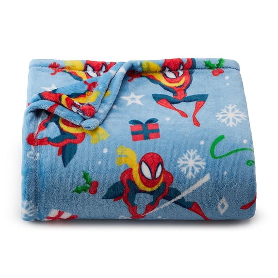 Big One Oversized Christmas Spider-Man Plush Throw Blanket, Spiderman 5ft x 6ft