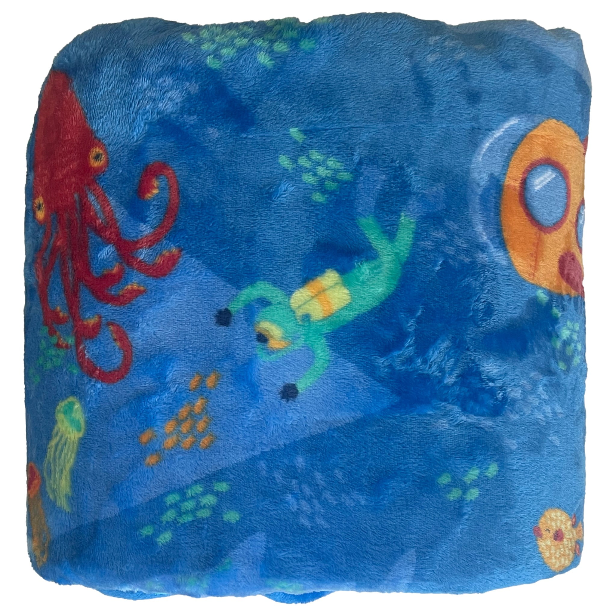 The Big One Plush Under the Sea Pattern Oversized Throw Blanket, 5 ft x
