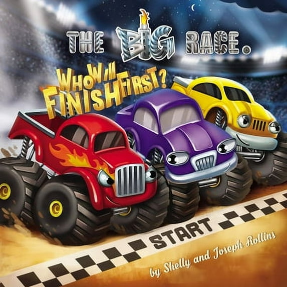Pre-Owned The Big Race. Who will Finish First?: The Funniest Bedtime ABC Book for Toddlers, I Can Read Level 1. Ages 3 to 6 (Monster Trucks Book for Kids) Preschool, Paperback