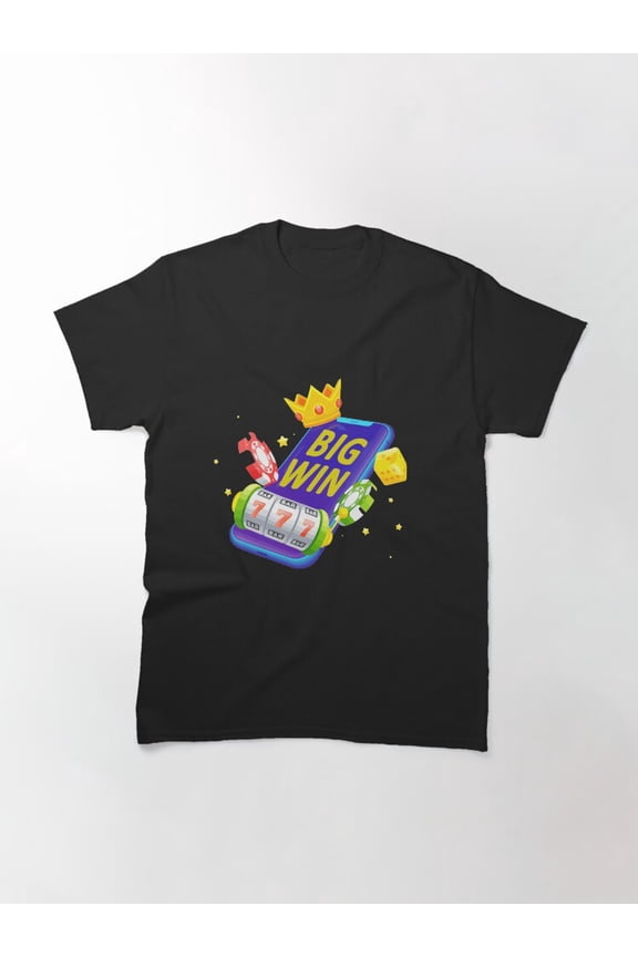 The Big Win Classic Casino Gaming Wager Design Essential Graphic Apparel Unisex T-Shirt up to Size 5XL