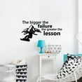 thumbnail image 1 of The Bigger The Failure The Greater The Lesson - SnowBoarding Quote Snowboarder Silhouette Vinyl Wall Sticker Art Decal Girls Boys Kids Room Design Bedroom Winter Activity Decoration Size (6x10 inch), 1 of 3