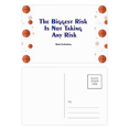 thumbnail image 1 of The Biggest Risk Is Not Taking Any Risk Basketball Postcard Set Thanks Card Mailing Side 20pcs, 1 of 3