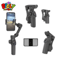 thumbnail image 1 of The Bigly Brothers Steady Arms 1 Vlogging 3-Axis Gimbal: Smart AI Face Tracking, Foldable Phone Stabilizer for All Phones, Vlogging Mode, Gesture Control on iOS, 1 of 10