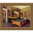 thumbnail image 1 of The Billiard Room at Menil-Hubert 24x20 Gold Ornate Wood Framed Canvas Art by Edgar Degas, 1 of 2