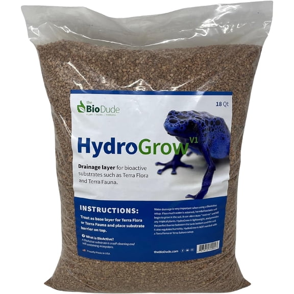 The Bio Dude HydroGrow V1 Bioactive Terrarium Drainage Layer, 18 Qt