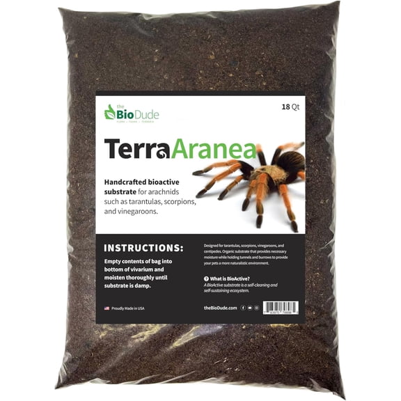 The Bio Dude Terra Aranea Bioactive Substrate for Tarantulas & Scorpions, 18 qt