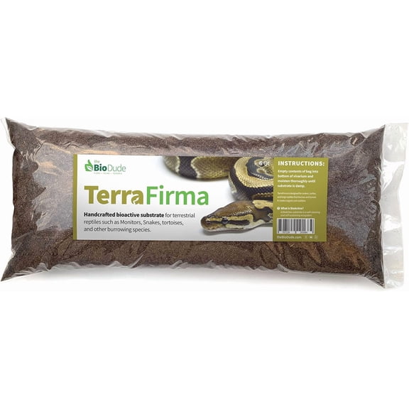 The Bio Dude Terra Firma Bioactive Terrarium Substrate for Ball Pythons & Terrestrial Reptiles, 6 Qt