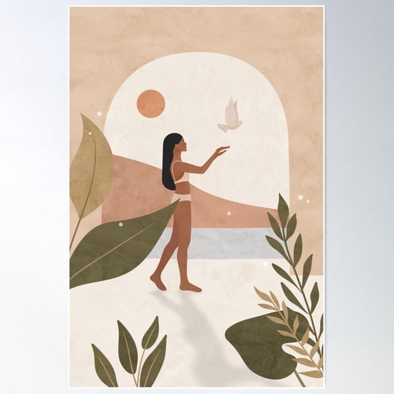 The Bird Who Dares To Fall Poster Wall Art, Modern Wall Decor For Living Room Bedroom, 24x36 UNFRAMED