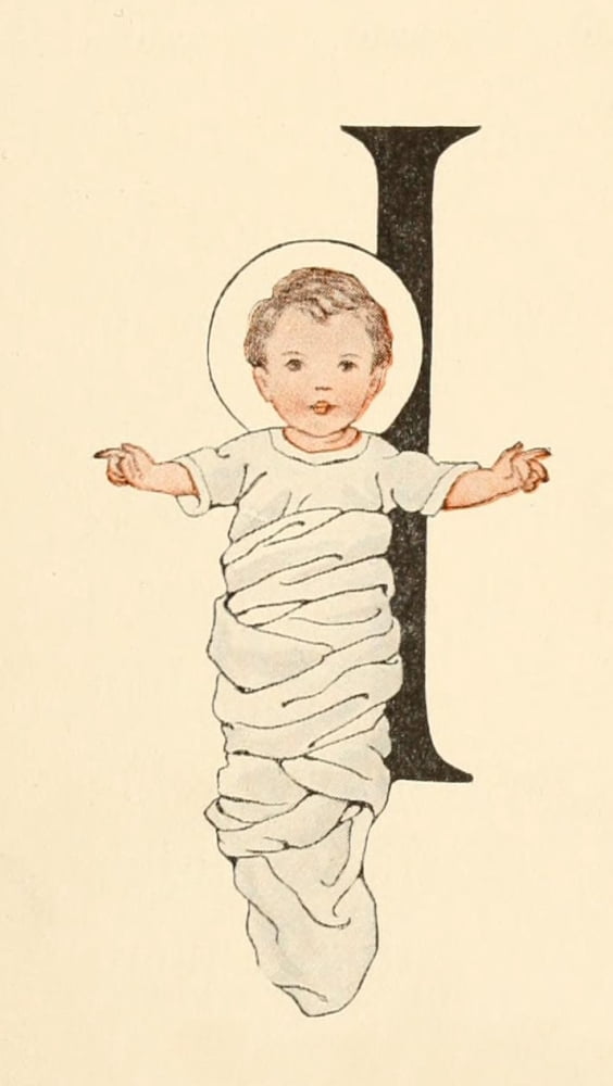 The Birds Christmas Carol 1912 Baby Jesus Canvas Art - Katherine Wireman (18 x 24)
