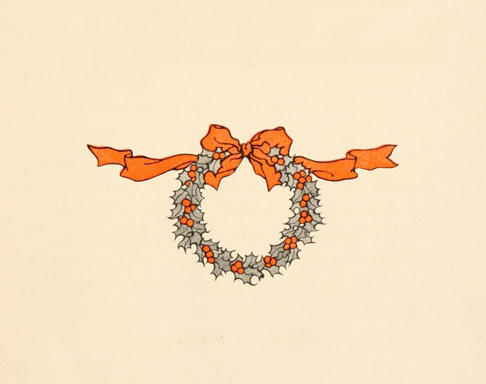 The Birds Christmas Carol 1912 Holly Wreath Canvas Art - Katherine Wireman (24 x 36)