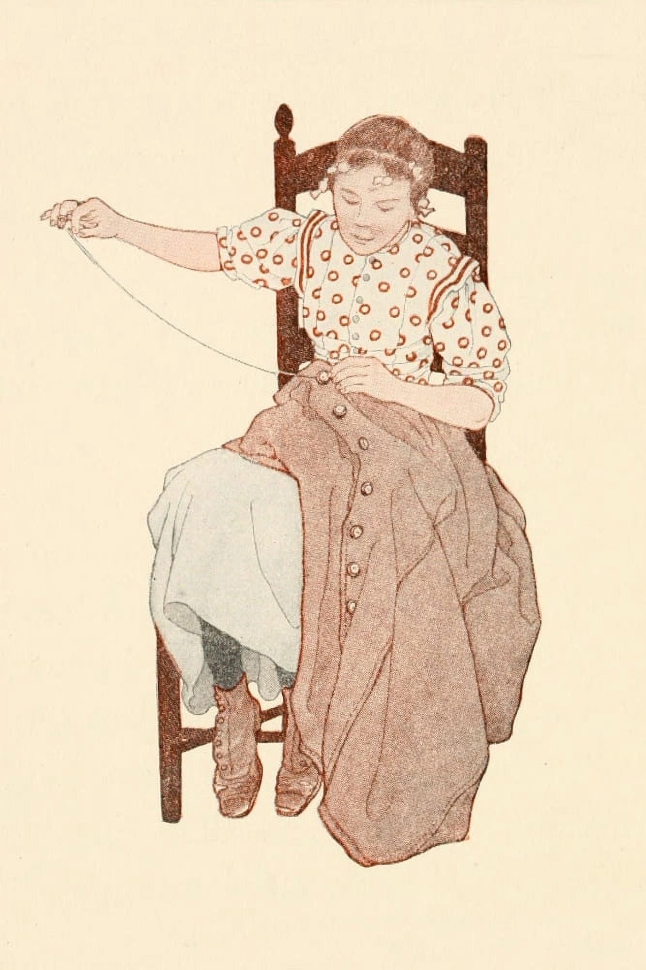 The Birds Christmas Carol 1912 Sewing Canvas Art - Katherine Wireman (18 x 24)