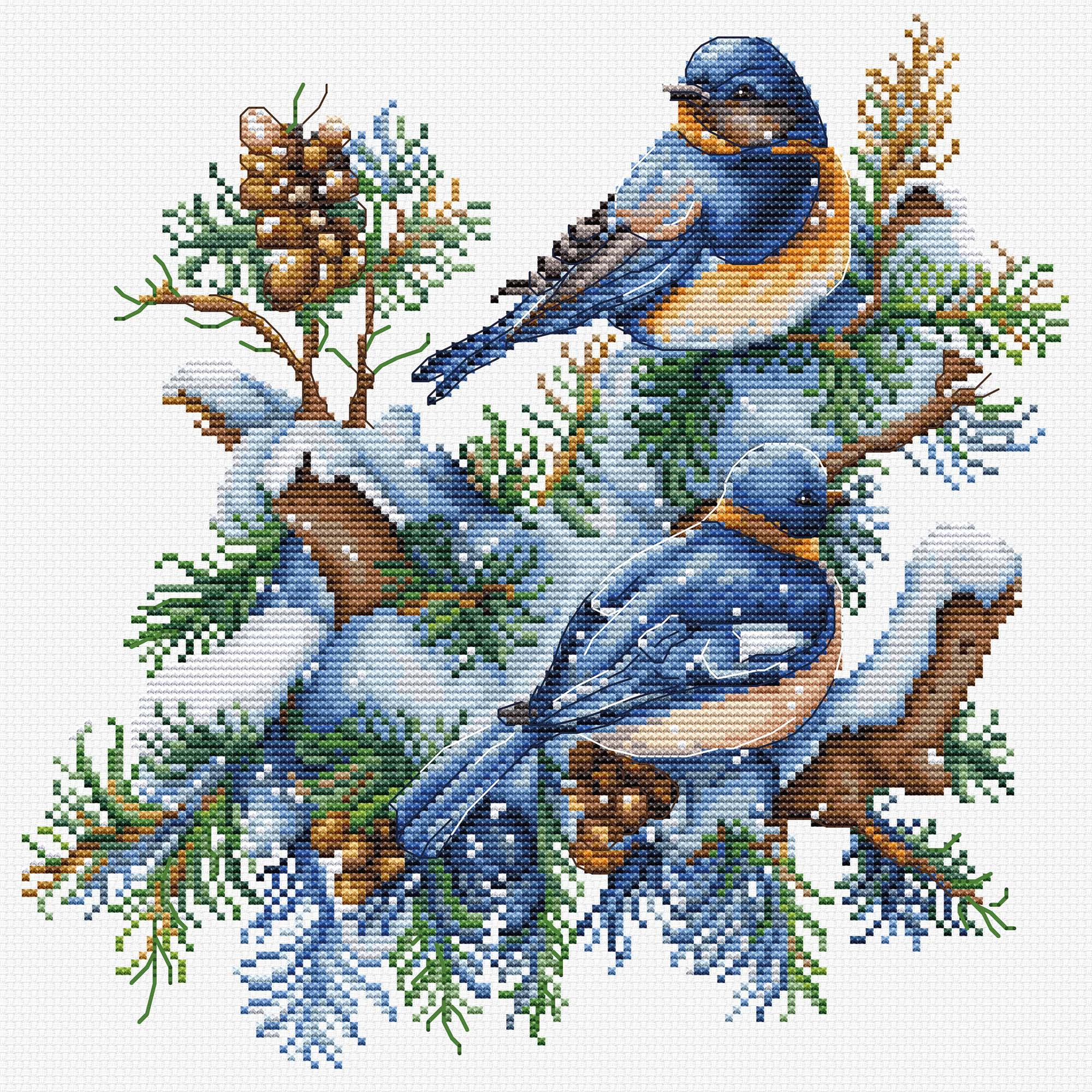 The BirdsWinter B2418L Counted CrossStitch Kit