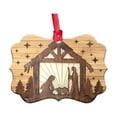 thumbnail image 1 of The Birth of Jesus Blessing Wooden Nativity Scene Ornament, 1 of 6