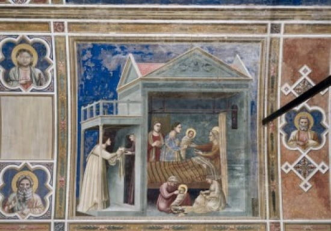 The Birth of the Virgin 1303-1305 Giotto (ca1266-1337 Italian) Fresco Capella degli Scrovegni Padua Italy Canvas Art - Giotto (18 x 24)