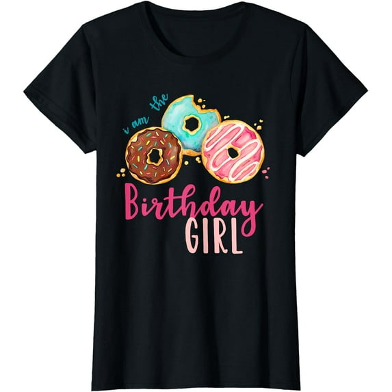 The Birthday Girl Donut Birthday Party Theme Family T-Shirt