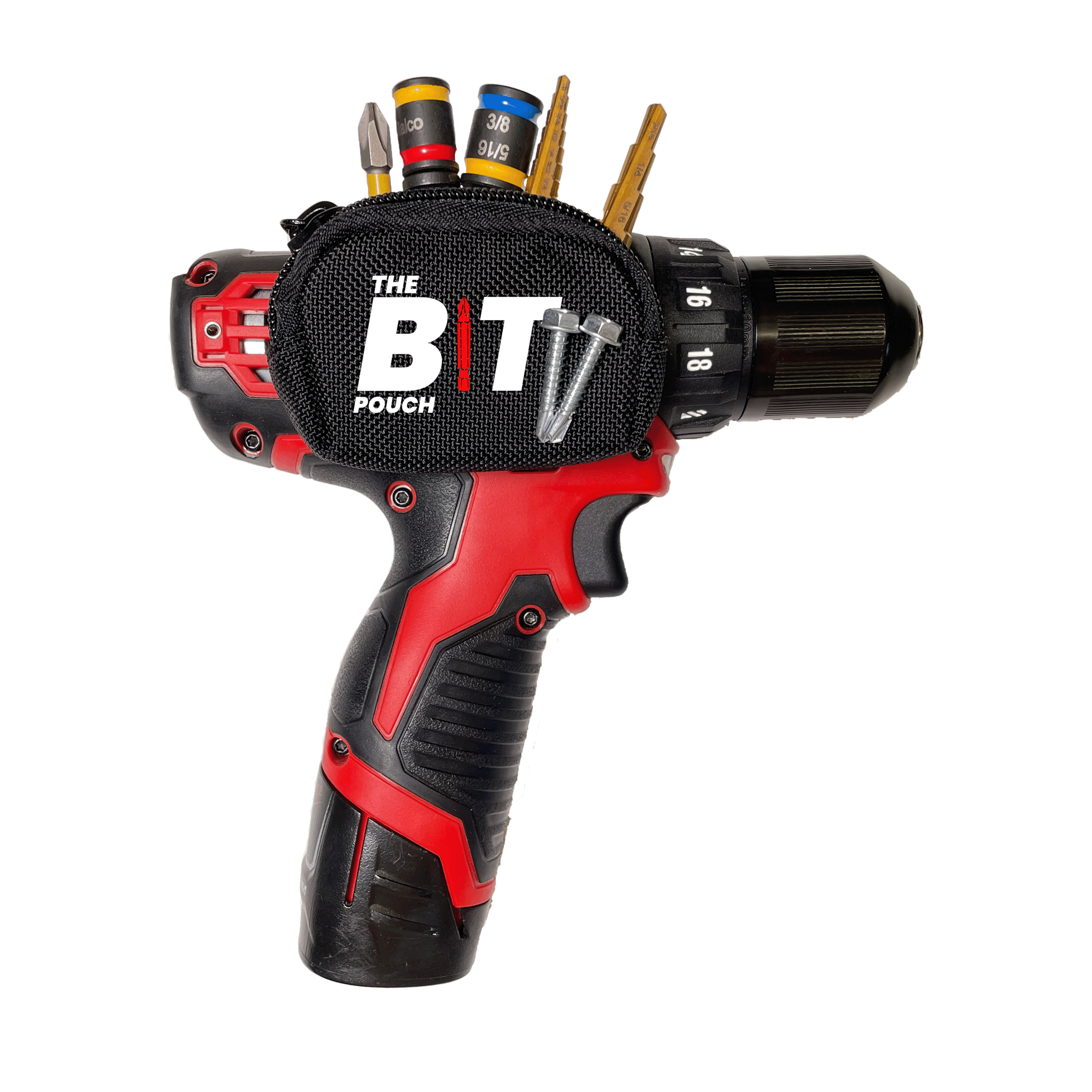 The Bit Pouch A Drill Accessory with A Strong for Holding Screws, Bolts, and