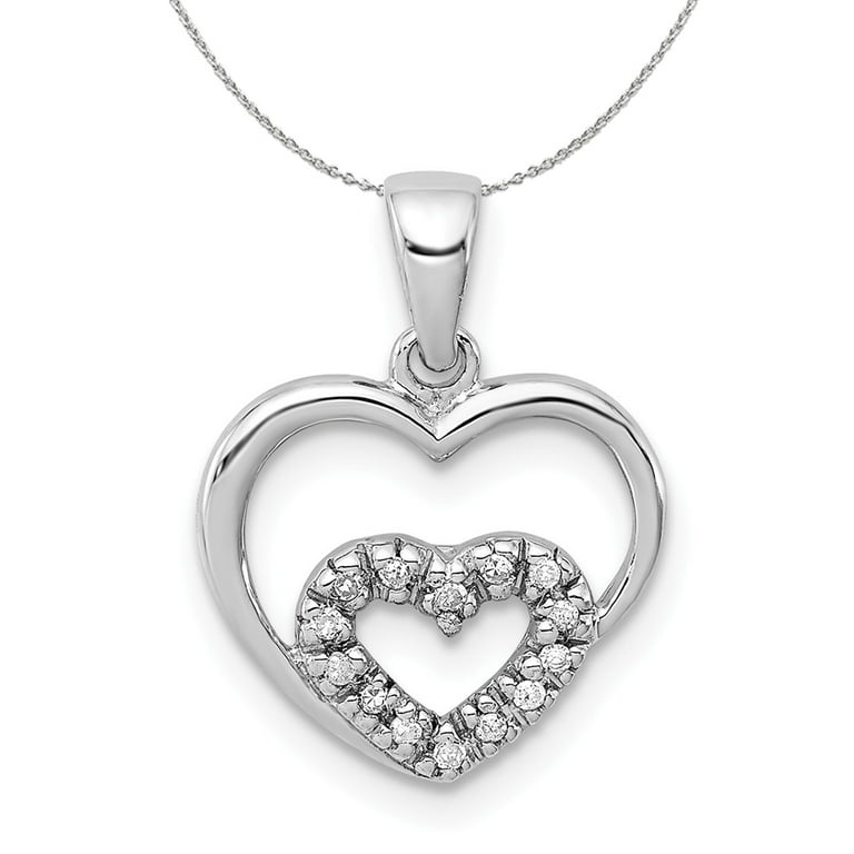 Sterling Silver .05 CTW Diamond Heart 18 Sterling Silver .05 CTW Diamond Heart 18