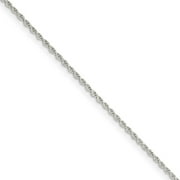BLACK BOW JEWELRY COMPANY The Black Bow 1.3mm, Sterling Silver Solid Loose Rope Chain Necklace, 30 Inch