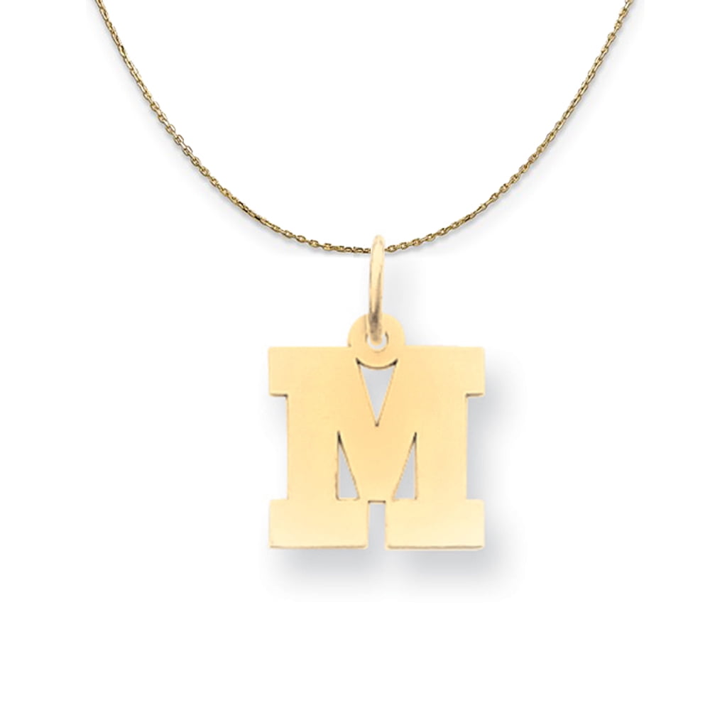 M Pavé Initial Gold Necklace | Astrid & Miyu Necklaces