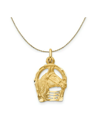 14k Gold Horse Necklace