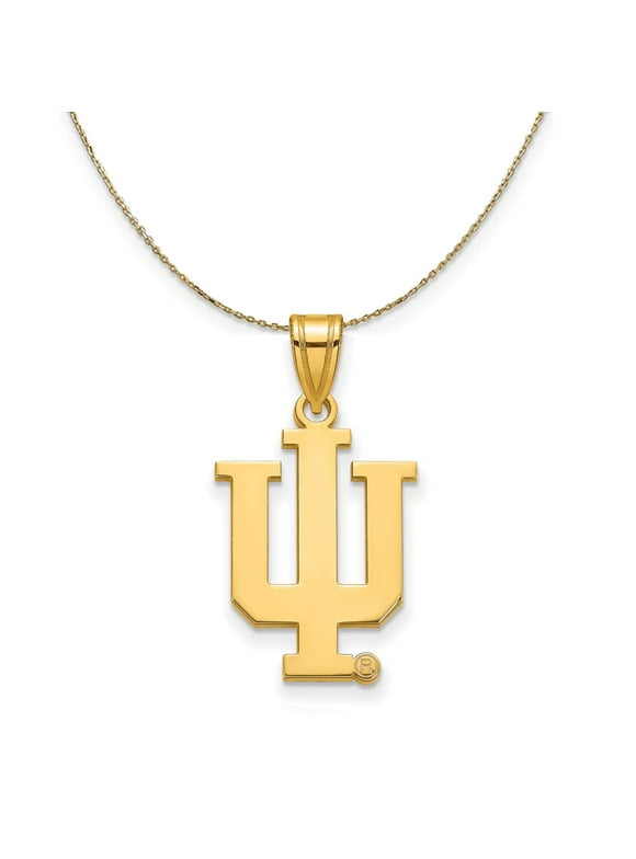 The Black Bow 14k Yellow Gold Indiana U X-Small 'IU' Necklace - 24 Inch