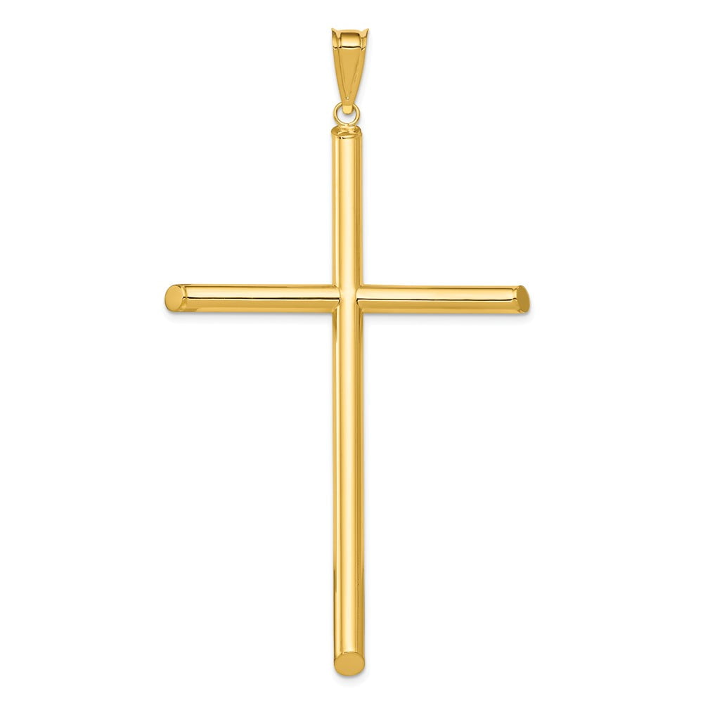 Hollow gold cross deals pendant