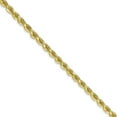 thumbnail image 1 of The Black Bow 2.75mm 10k Yellow Gold Diamond Cut Solid Rope Chain Necklace, 28 Inch, 1 of 9