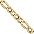 thumbnail image 1 of 14k Yellow Gold Hollow Polished Lobster Claw Closure 5.35mm Semi-solid Figaro Chain Necklace 24 Inch Chain Necklace for, 1 of 2