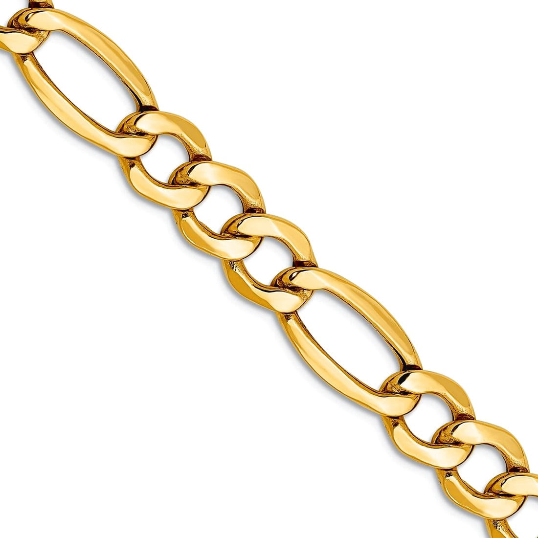10k Yellow Gold Polished Lightweight Lobster Claw Closure 7.3mm Semi ...