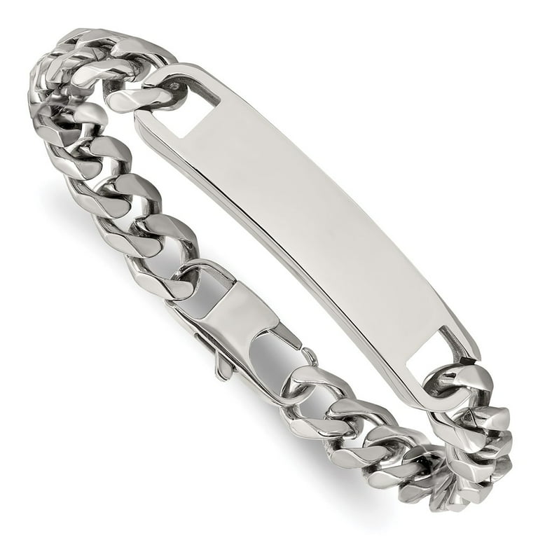Stainless Steel Brushed Antiqued Curb Chain 8.75 inch ID Bracelet Stainless Steel Brushed Antiqued Curb Chain 8.75 inch ID Bracelet