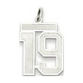 thumbnail image 1 of The Black Bow Sterling Silver, Jersey Collection, Medium Number 19 Pendant, 1 of 3