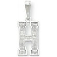 thumbnail image 1 of 925 Sterling Silver Solid Polished Patterned Letter Name Personalized Monogram Initial H Charm 25x9mm Wide Pendant Neckl, 1 of 4
