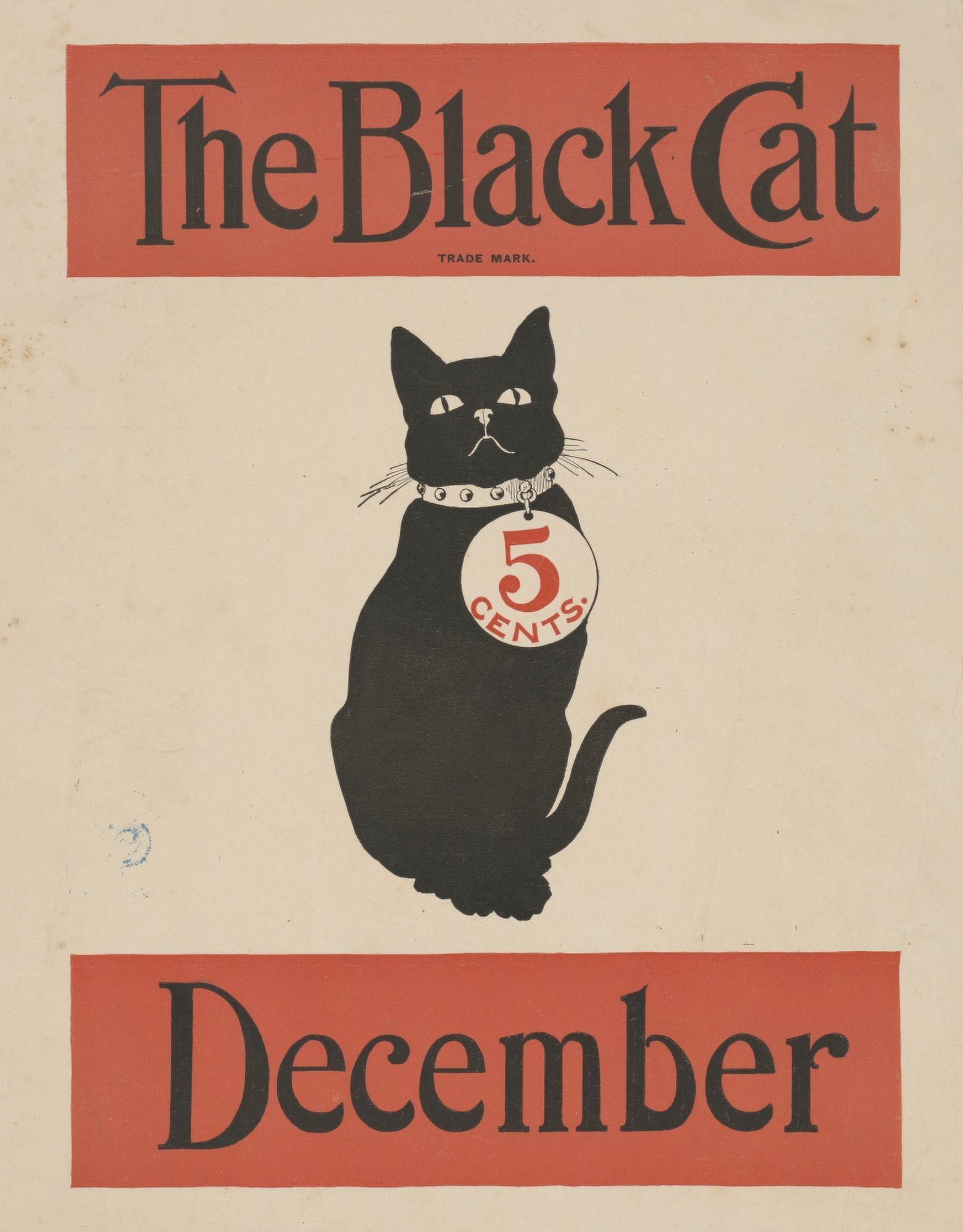 The Black Cat Magazine 1890-1900 Cover Canvas Art - Unknown (24 x 36)