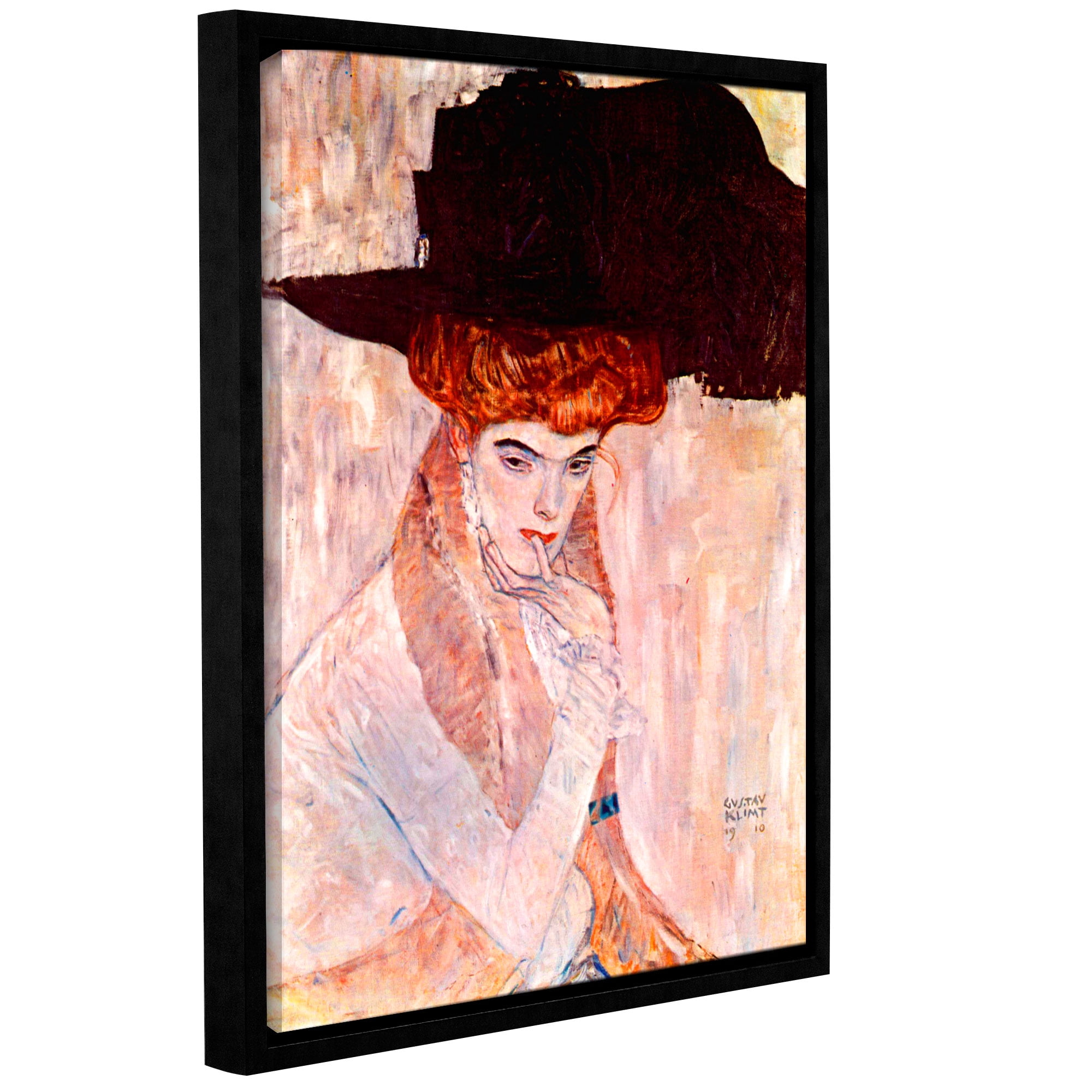 The Black Feather Hat Gallery Wrapped Floater-framed Canvas