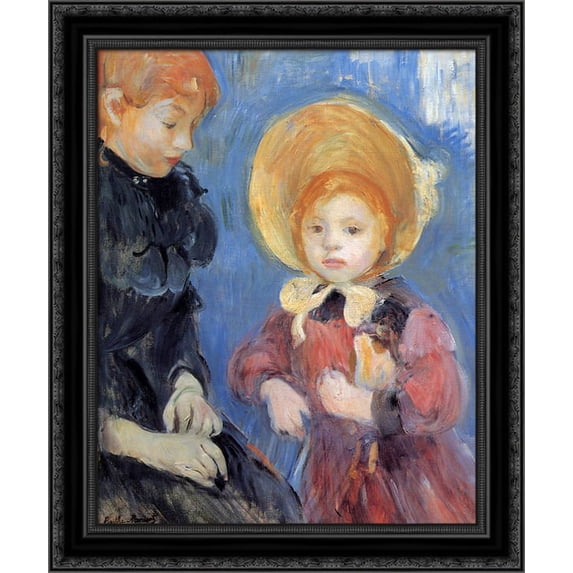 The Black Finger Bandage 20x24 Black Ornate Wood Framed Canvas Art by Morisot, Berthe