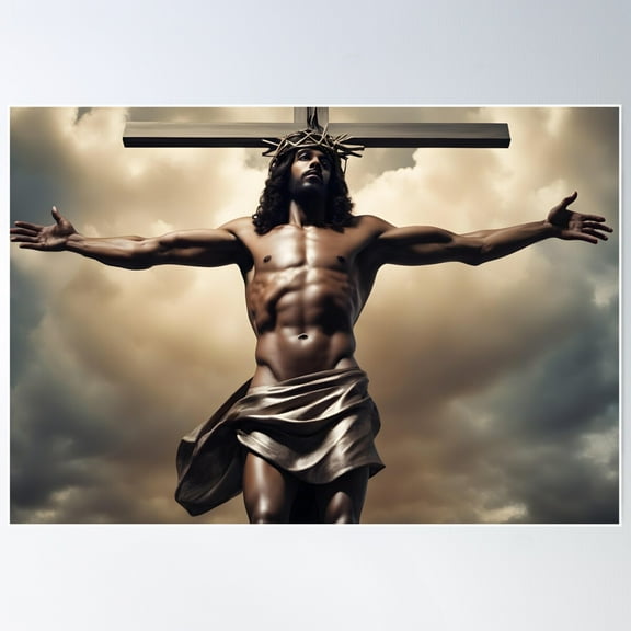 The Black Jesus Poster Wall Art, Modern Wall Decor For Living Room Bedroom, 16x24 UNFRAMED