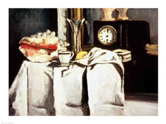 The Black Marble Clock c1870 Canvas Art - Paul Cezanne (36 x 24)