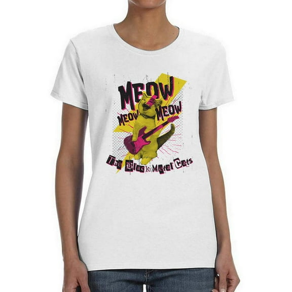 The Black Metal Cats Shaped T-Shirt Women -Smartprints Designs, Female Medium