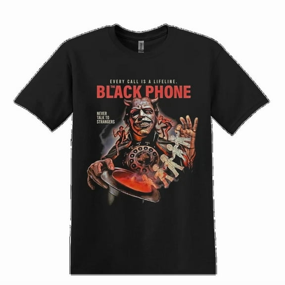 The Black Phone Never Talk To Strangers Horror Movie T-shirt Black S-3XL ,Black Color,Size L