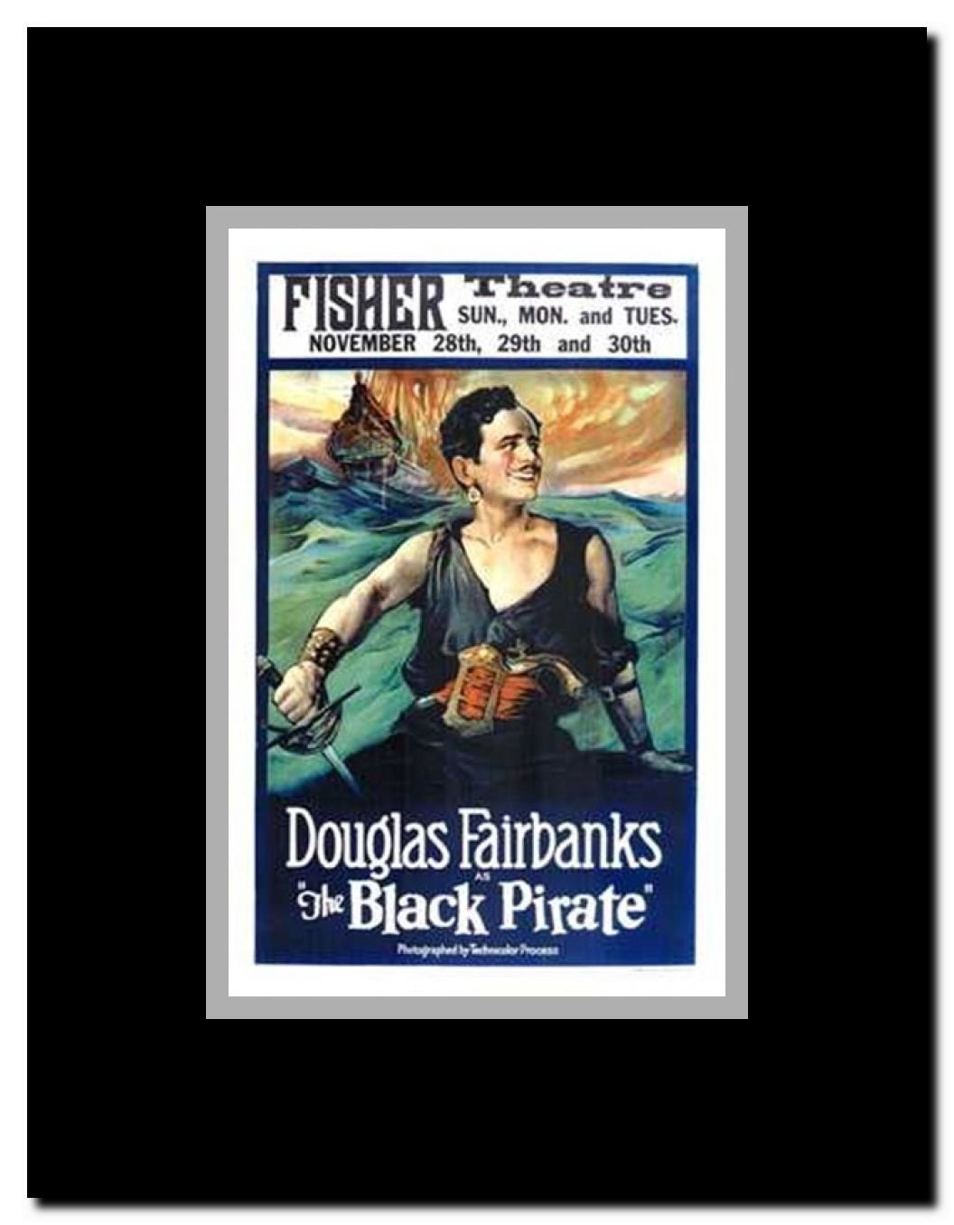 The Black Pirate Framed Movie Poster