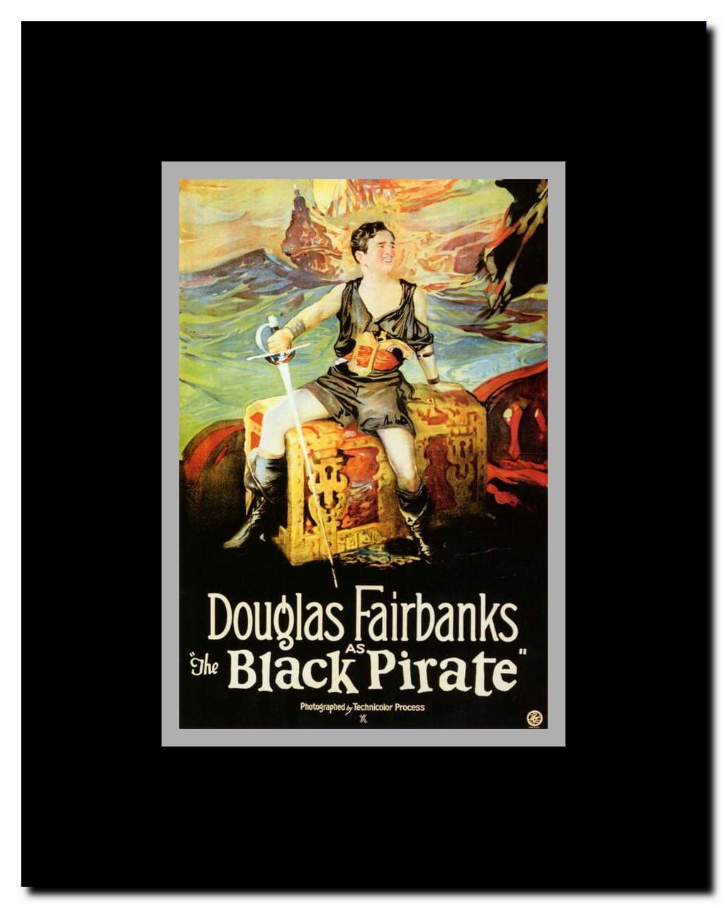 The Black Pirate Framed Movie Poster