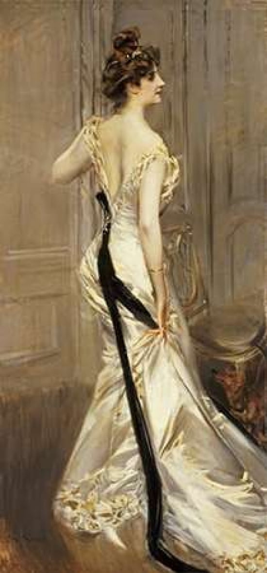 The Black Sash Canvas Art - Giovanni Boldini (10 x 20)
