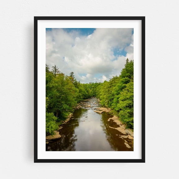 The Blackwater River 01 - Davis West Virginia Photography Nature Scenic Forest Landscape Summer Rural Black Framed Wall Art Print 5 x 7 inches