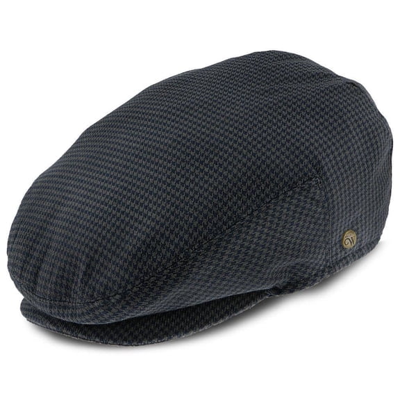 The Blazer - Walrus Hats Navy/Green Houndstooth Polyester Ivy Cap