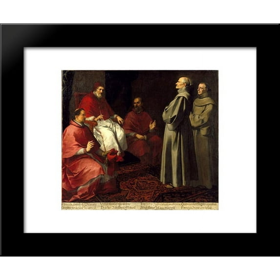 The Blessed Giles Levitating before Pope Gregory IX 20x24 Framed Art Print by Murillo, Bartolome